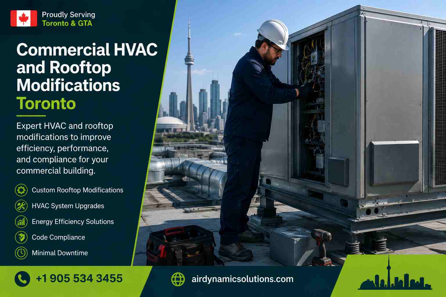 Commercial HVAC and Rooftop modifications Tornto on