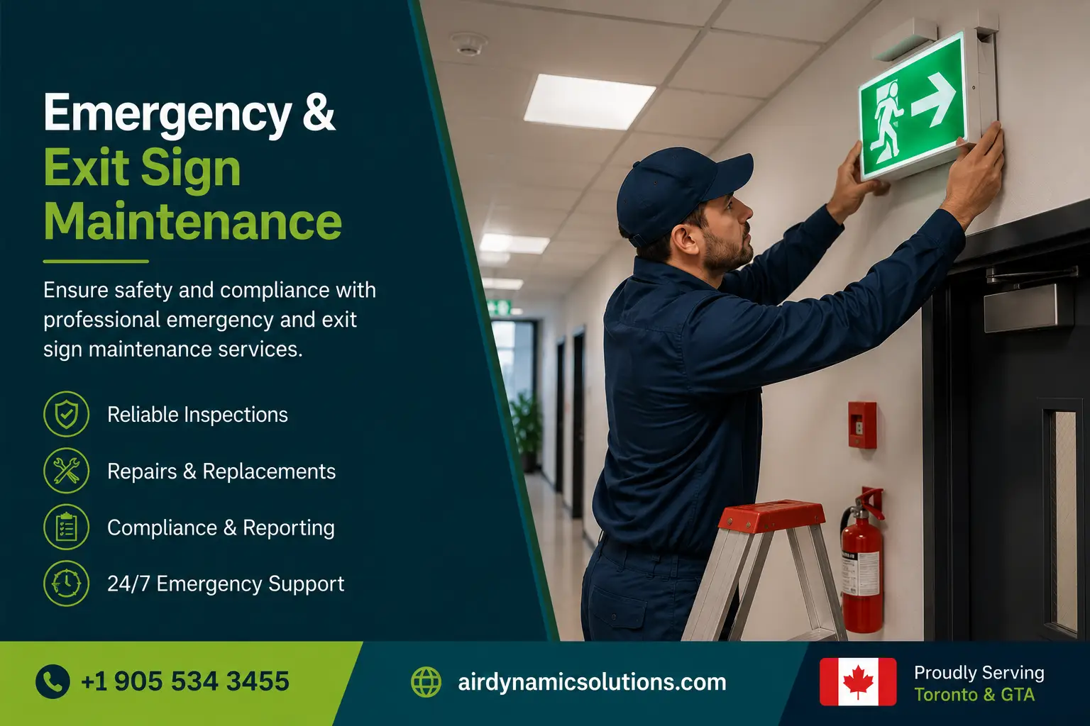 Emergency & Exit Sign Maintenance Services Toronto on