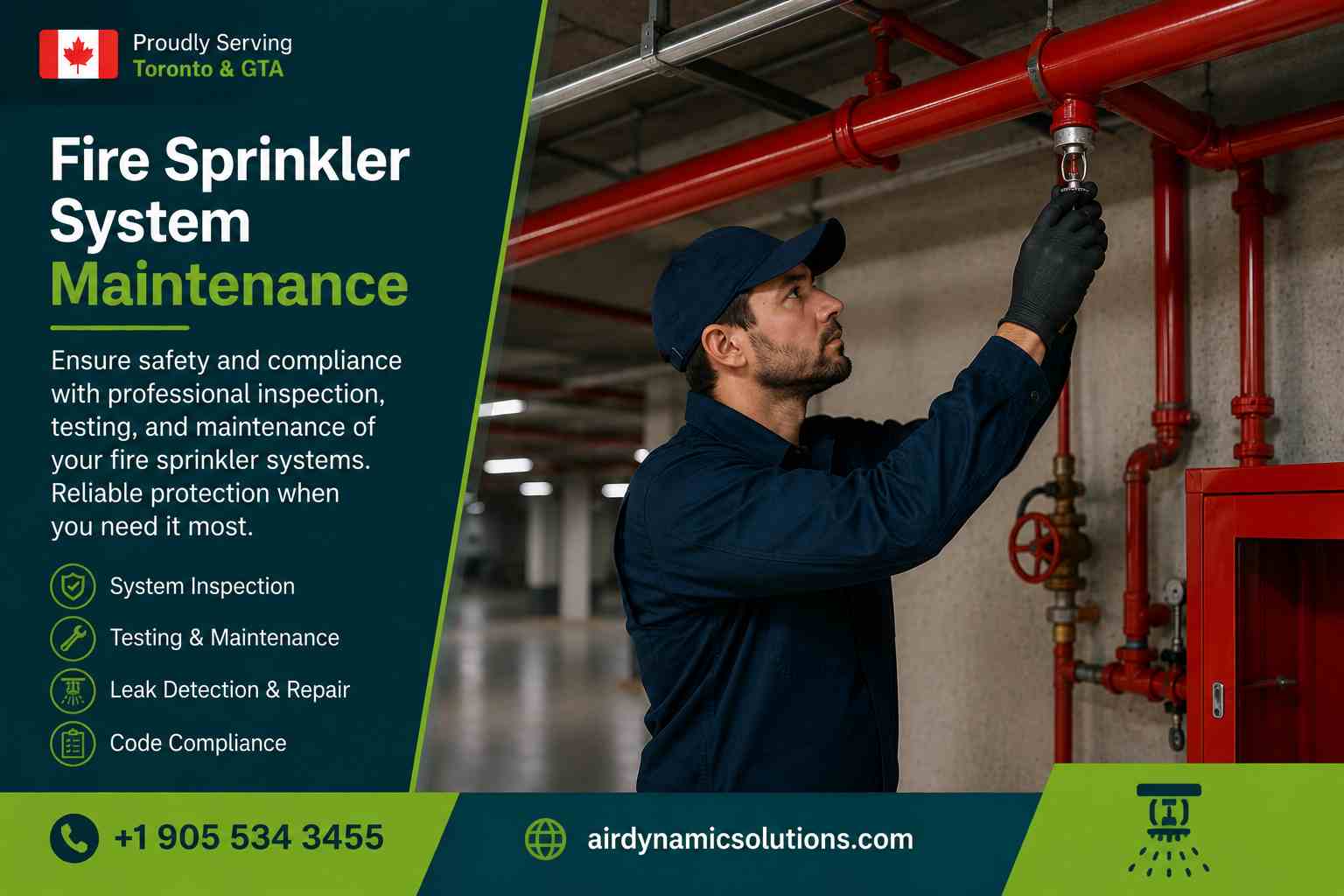 Fire Sprinkler System Maintenance Toronto on