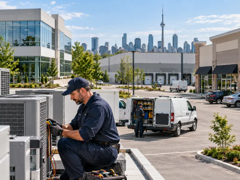 Multi-location commercial HVAC service for property managers